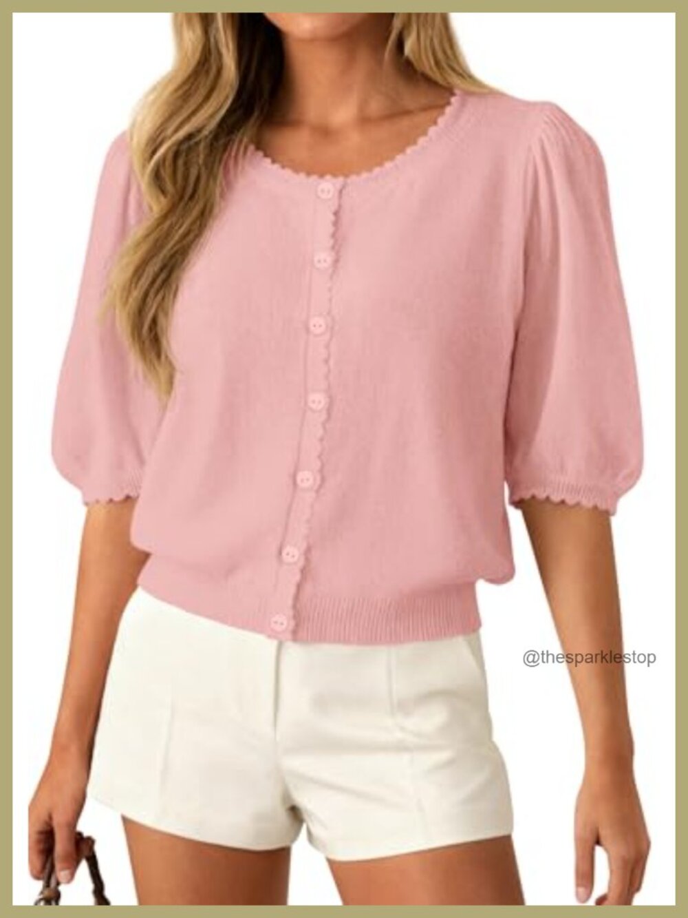 PRETTYGARDEN Short Sleeve Lightweight Knit Cardigan